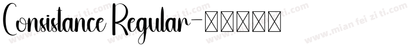 Consistance Regular字体转换